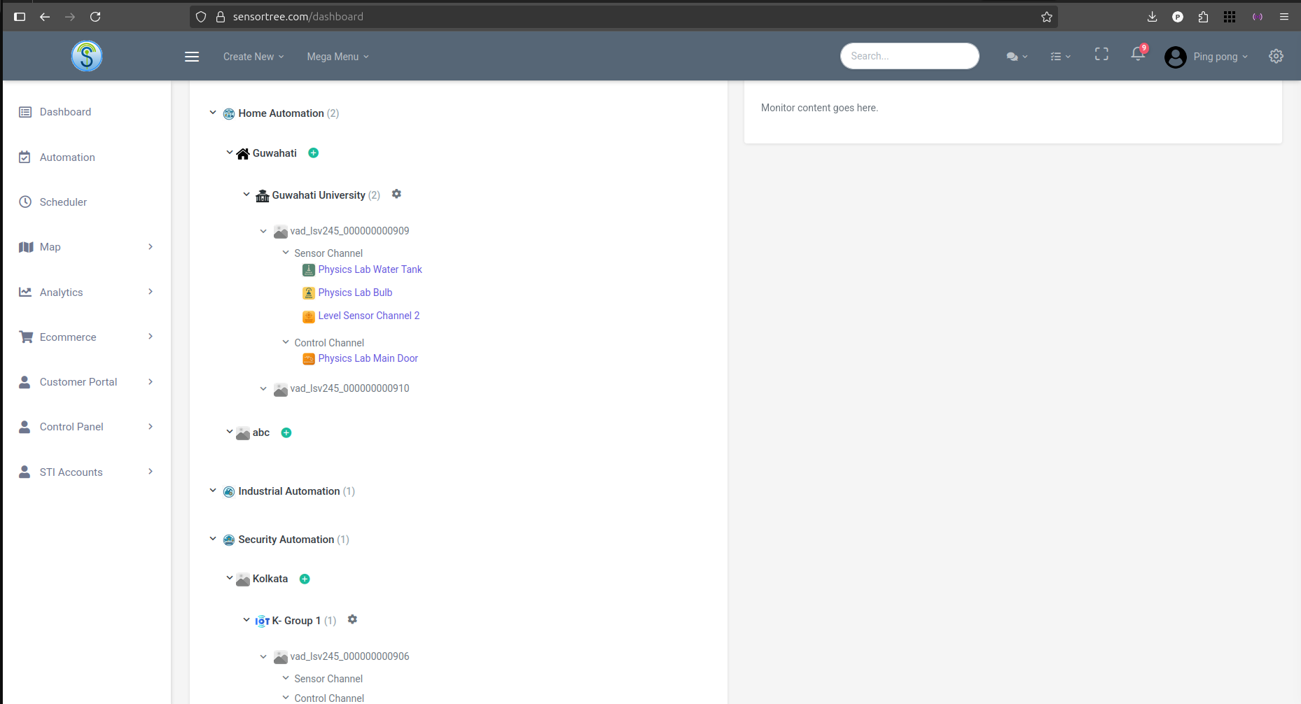 Home Automation Dashboard